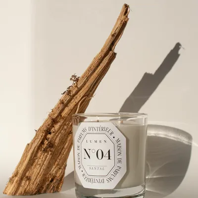 Candles - Refillable Scented Candle 180g N°04 - Sandalwood - LUMEN • MAISON DE PARFUMS D'INTÉRIEUR