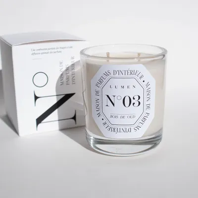 Candles - N°03 - Precious Oud Wood • Scented Candle 180g - LUMEN • MAISON DE PARFUMS D'INTÉRIEUR