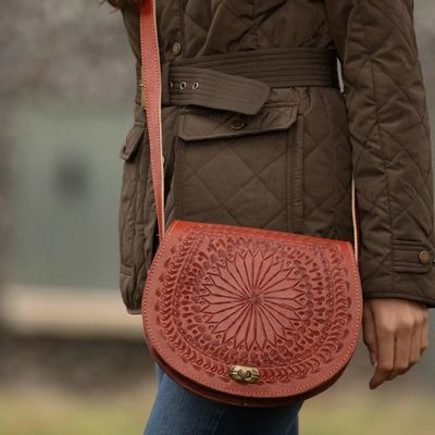 Sacs et cabas - Sacoche en cuir gaufré pour femme - BERBER LEATHER
