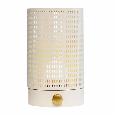 Lampes à poser - Lanterne grillagée blanc/laiton - DYBERG LARSEN