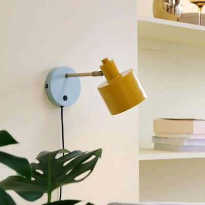 Wall lamps - Ocean curry/ brass/ turquoise wall lamp - DYBERG LARSEN