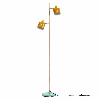 Floor lamps - Ocean curry/ brass/ turquoise floor lamp - DYBERG LARSEN