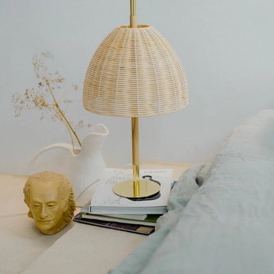 Table lamps - AMA table lamp in natural wicker - LUXCAMBRA