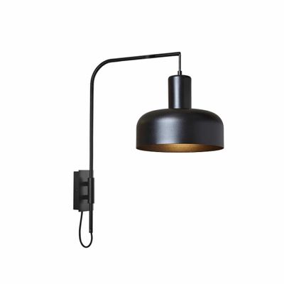 Wall lamps - ARCO wall lamp with metallic lampshade - LUXCAMBRA