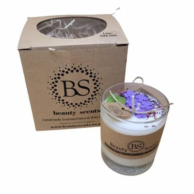Bougies - Petites bougies en verre avec lilas, boîte de 6, lilas - BEAUTY SCENTS CANDLES