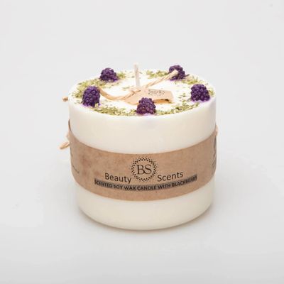 Bougies - Grandes bougies à la mûre, boîte de 6, cassis - BEAUTY SCENTS CANDLES