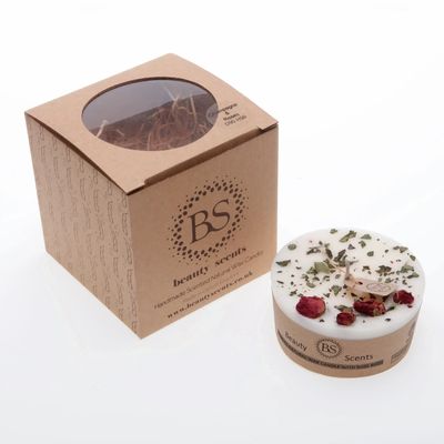 Candles - Scented Soy Candles With Rose Buds box of 6, Lavender - BEAUTY SCENTS CANDLES