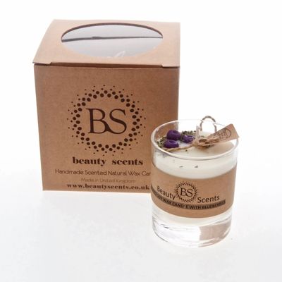 Bougies - Petite bougie parfumée au soja aux myrtilles dans un récipient en verre, boîte de 6, fraise - BEAUTY SCENTS CANDLES