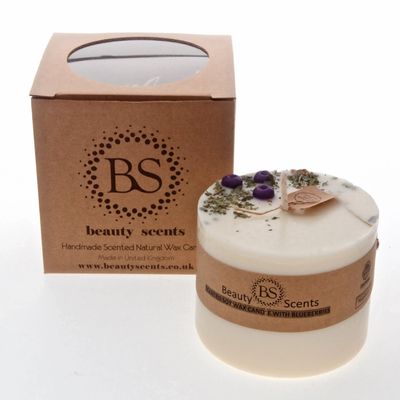 Candles - Large Scented Soy Candle With Blueberries box of 6, Muscat Grapes - BEAUTY SCENTS CANDLES
