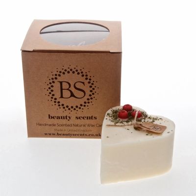 Bougies - Petite bougie parfumée au soja en forme de cœur aux fruits rouges, boîte de 6, muguet - BEAUTY SCENTS CANDLES
