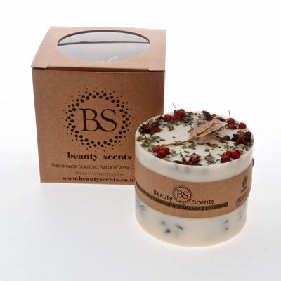 Bougies - Grandes bougies parfumées faites à la main à l'anis étoilé et aux fruits rouges, boîte de 6, Anis - BEAUTY SCENTS CANDLES