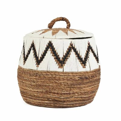 Paniers à linge - Panier de plage Little Bay, blanc naturel, L - BAZAR BIZAR LIVING