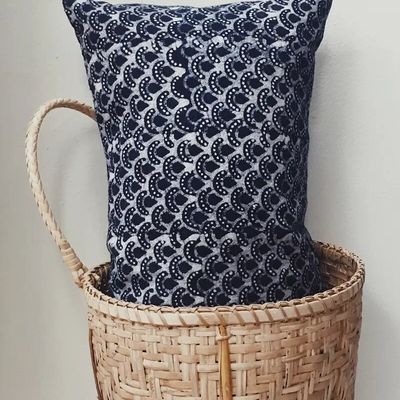 Coussins textile - Coussin batik indigo N°3 - BAAN