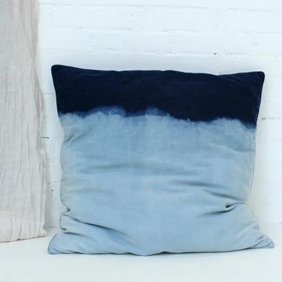 Fabric cushions - Coussin Denim Dip Dye - 60x30cmfren - BAAN