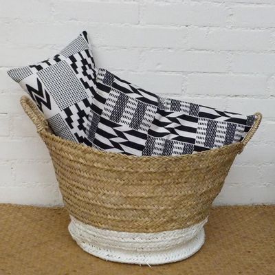 Fabric cushions - Coussins Wax Noir & Blanc - 40x40cmfren - BAAN