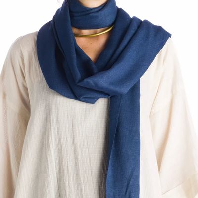 Foulards et écharpes - Echarpe Indigo unie - BAAN