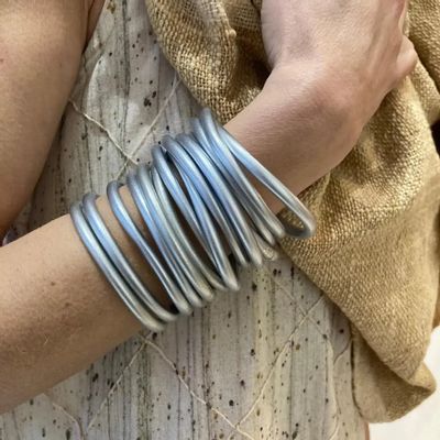 Bijoux - - Bracelet bouddhiste Argent - L, Mat - BAAN
