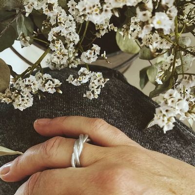 Bijoux - - Bague torsadée fine Argent - BAAN