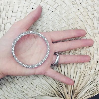 Bijoux - - Bracelet bouddhiste Braid fin Argent - L - BAAN