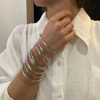 Bijoux - - Bracelet bouddhiste fin Argent - M, Brillant - BAAN