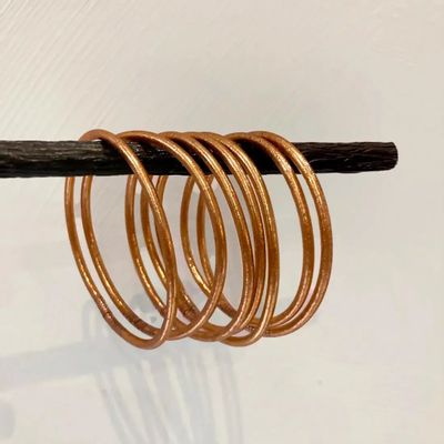 Bijoux - - Bracelet bouddhiste Modèle fin Cuivre - XL, Brillant - BAAN