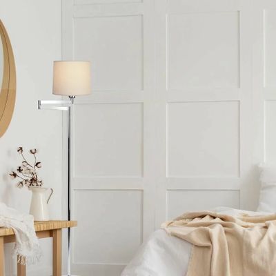 Floor lamps - ATLANTA floor lamp with structure in black or nickel - LUXCAMBRA