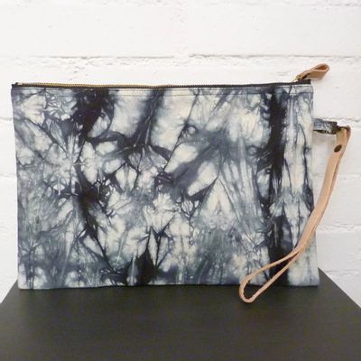 Clutches - Pochette Tie Dye anse cuirfren - BAAN