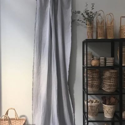 Curtains and window coverings - Rideaux Ava - Ecrus - 14 anneaux acier noirfren - BAAN