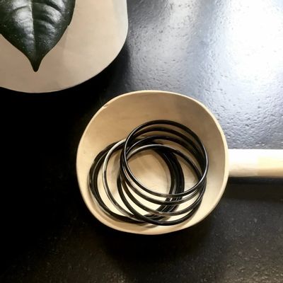 Bijoux - Semainier en corne - Rond Noir - BAAN