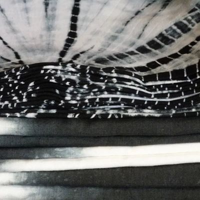 Rideaux et voilages - Set en lin Tie Dye Noir - BAAN