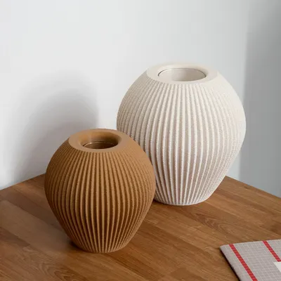 Vases - 22 cm TEXTURED VASE - DONA COLLECTION - MENDELEK STUDIO