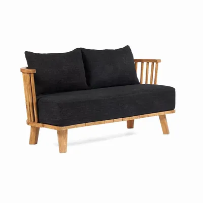 Sofas - The Malawi Two Seater - Natural Black - BAZAR BIZAR LIVING