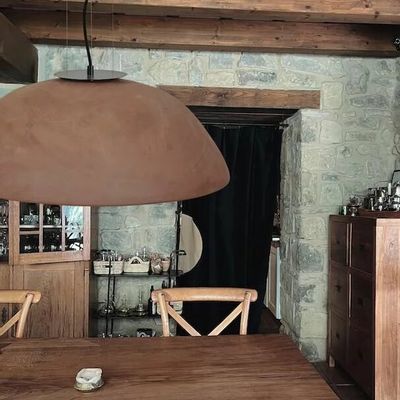 Suspensions - ABSIS suspension avec abat-jour en terracotta XL - LUXCAMBRA