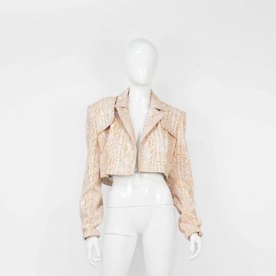 Prêt-à-porter - Blazers CARINA PREMIUM Imprimé serpent orange - Imprimé serpent orange - hauteur : 40,50 ; largeur : 43,00 ; durée : 66,00 - MONYER