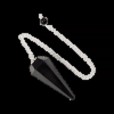 Jewelry - Black Tourmaline Conical Pendulum 6 Sides - ARABESK