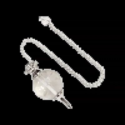 Bijoux - Pendule sphère Cristal de Roche 4cm - ARABESK