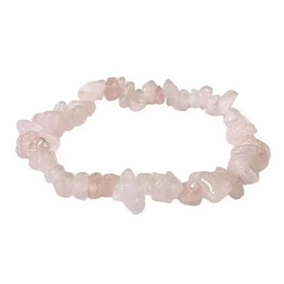 Bracelets - Rose quartz chipstone bracelet 18cm - ARABESK