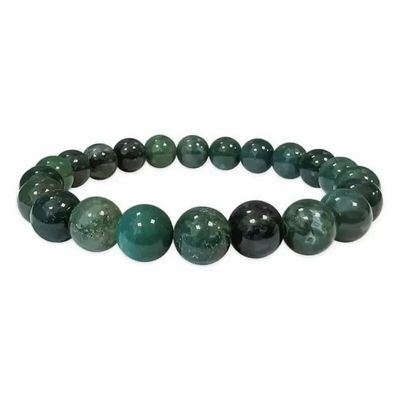 Bracelets - Bracelet Agate Mousse perles 8mm - ARABESK