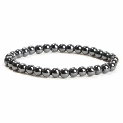 Bracelets - Hematite 6mm pearls bracelet - ARABESK