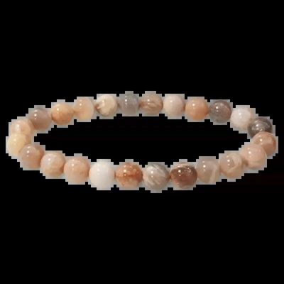 Bracelets - Multicolored Moonstone Bracelet 8-9mm beads - ARABESK