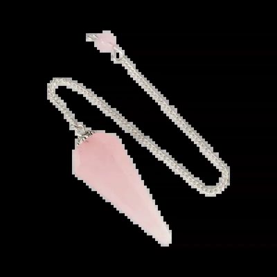 Jewelry - 6-sided Conical Rose Quartz Pendulum - ARABESK