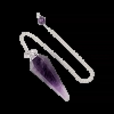 Jewelry - Amethyst conical pendulum 6 faces - ARABESK