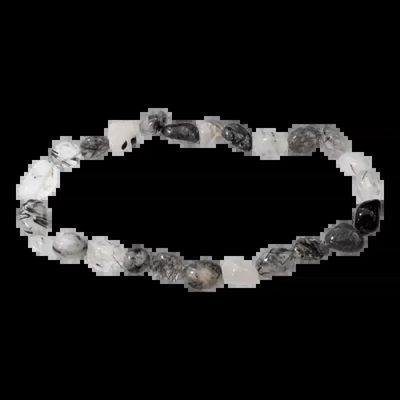 Bracelets - Bracelet Cristal de Roche Tourmaline A pierres roulées - ARABESK