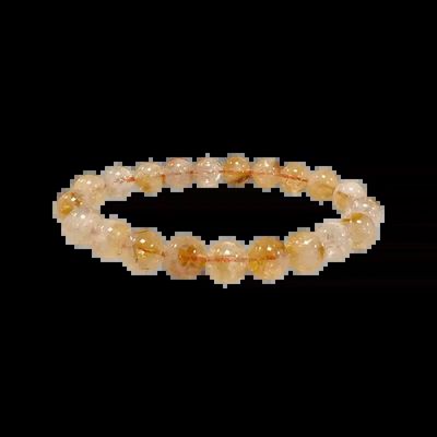 Bracelets - Bracelet Citrine chauffée perles 8mm - ARABESK