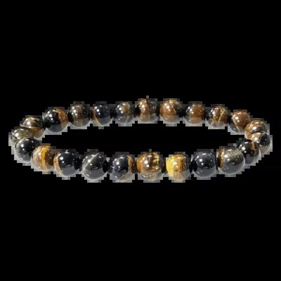Bracelets - Falcon eye  8mm pearls bracelet - ARABESK