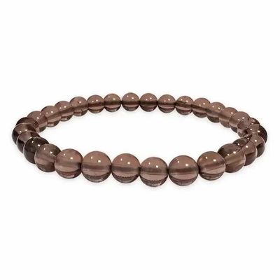 Bracelets - Rock cristal smoked A 6mm pearls bracelet - ARABESK