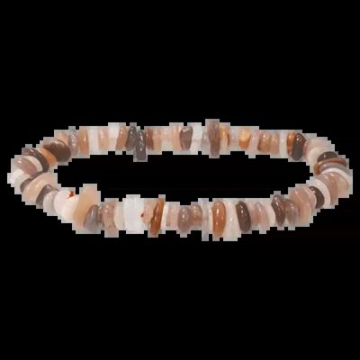 Bracelets - Multicolored adular moonstone bracelet AA chips 5-8mm 18cm - ARABESK