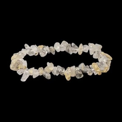 Bracelets - Bracelet Quartz Cristal de Roche Rutile chips - ARABESK