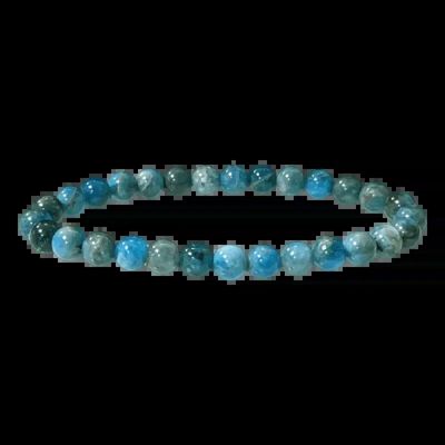 Bracelets - Bracelet Blue Apatite AB beads 6-7mm - ARABESK