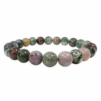 Bracelets - Indian Agate 8mm pearls bracelet - ARABESK